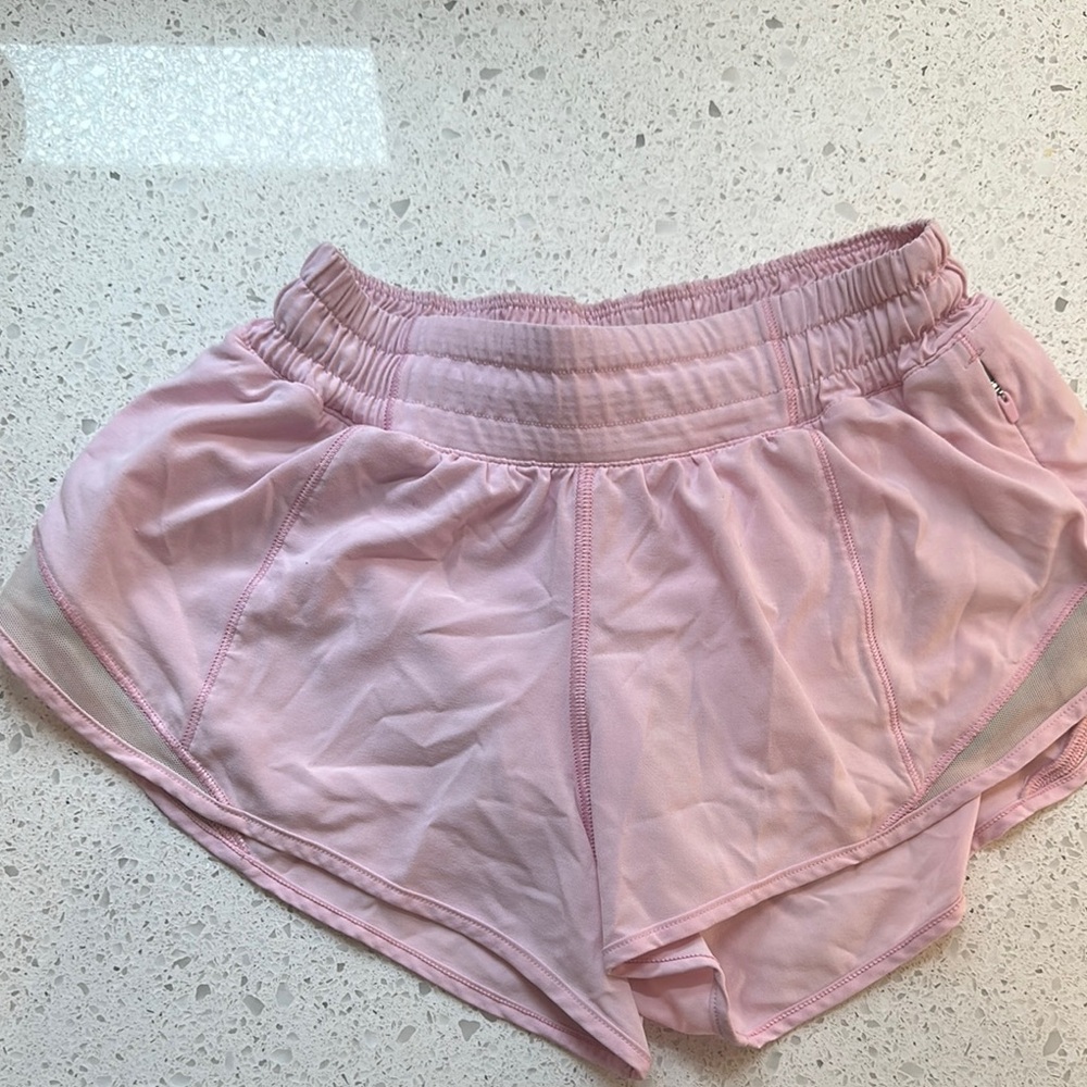 lululemon athletica Pink Athletic Shorts Elastic Waistband Lightweight